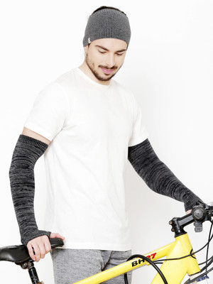 Bharatasya Cotton Arm Sleeve For Men & Women(Free, Black)