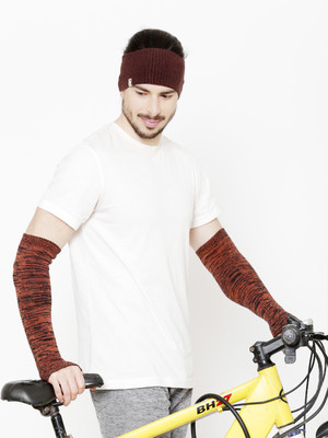 Bharatasya Cotton Arm Sleeve For Men & Women(Free, Brown)