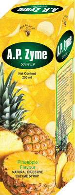 DEE INDIA HERBALS A.P.ZYME Syrup Natural Digestive Enzyme Syrup (200 ml) Combo Pack Of 2(Pack of 2, 10 ml)