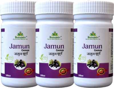 Dhanwantri Natural Herbs Care Jamun Churn || 100 grm(Pack of 3)