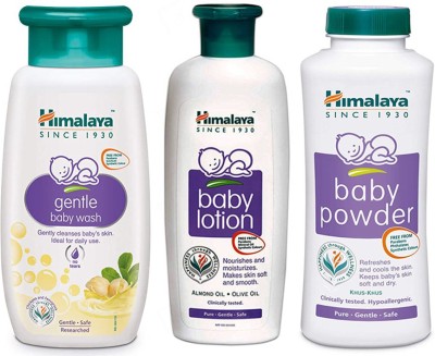 HIMALAYA Gentle Baby Wash (100ml), Lotion (100ml) With Baby Powder (100g)(Multicolor)