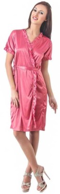 Cotovia Pink Free Size Bath Robe(1, For: Women, Pink)