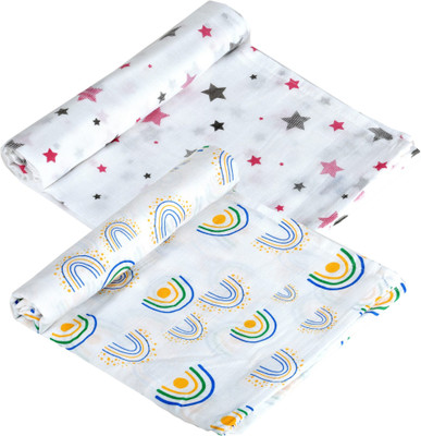 LazyToddler 3D Printed Crib Swaddling Baby Blanket for  Mild Winter(Cotton, White4)