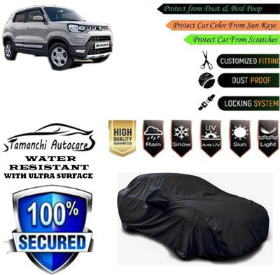Tamanchi Autocare Car Cover For Maruti Suzuki S-Presso VXI Plus Petrol(Black)