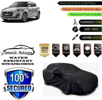 Tamanchi Autocare Car Cover For Maruti Suzuki Swift LXI Option(Black)
