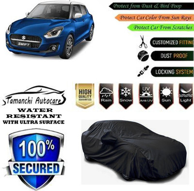 Tamanchi Autocare Car Cover For Maruti Suzuki Swift ZXI Plus Petrol(Black)