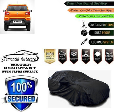 Tamanchi Autocare Car Cover For Maruti Suzuki S-Presso Vxi Plus AMT(Black)