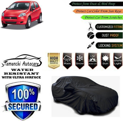 Tamanchi Autocare Car Cover For Fiat Punto Pure 1.2L FIRE(Black)