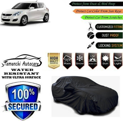 Tamanchi Autocare Car Cover For Maruti Suzuki Swift VXI Petrol(Black)