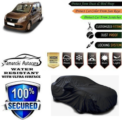 Tamanchi Autocare Car Cover For Maruti Suzuki Wagon R LXI CNG Optional(Black)