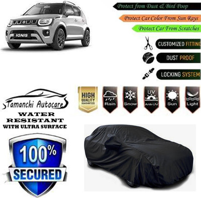 Tamanchi Autocare Car Cover For Maruti Suzuki Ignis 1.2 Sigma Petrol(Black)