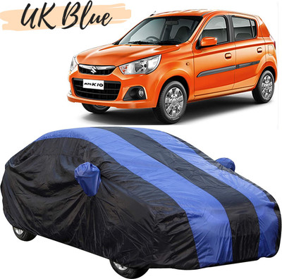 UK Blue Car Cover For Maruti Suzuki Alto K10 (With Mirror Pockets)(Blue)