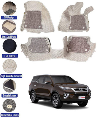 RKPSP Leatherite 7D Mat For  Toyota New Fortuner(Beige)
