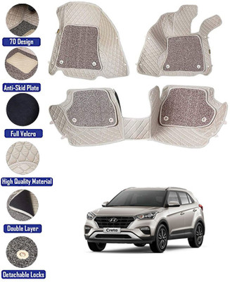 RKPSP Leatherite 7D Mat For  Hyundai Creta(Beige)