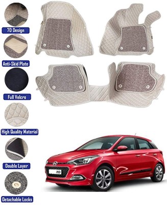 MATIES Leatherite 7D Mat For  Hyundai Elite i20(Beige)