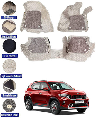 MATIES Leatherite 7D Mat For  Kia Sonet(Beige)