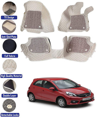 RKPSP Leatherite 7D Mat For  Honda Brio(Beige)