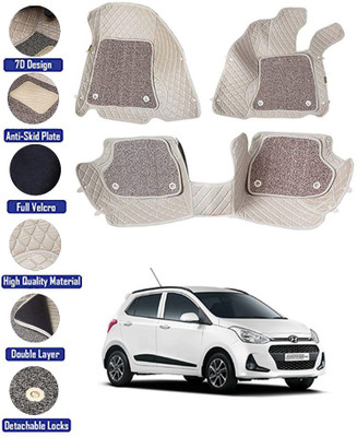 RKPSP Leatherite 7D Mat For  Hyundai Grand i10(Beige)
