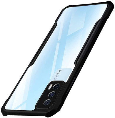 Flipkart SmartBuy Back Cover for IQOO 7 5G(Black, Transparent, Shock Proof, Pack of: 1)