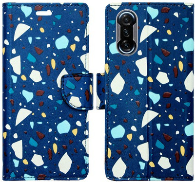 Realgo Flip Cover for Poco F3 GT(Blue, Pack of: 1)