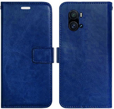 Realgo Flip Cover for iQOO 9 Pro 5G(Blue, Pack of: 1)