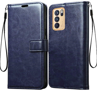 Coverage Flip Cover for OPPO Reno6 Pro 5G(Blue, Dual Protection, Pack of: 1)