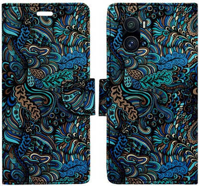 Realgo Flip Cover for iQOO 9 Pro 5G(Blue, Pack of: 1)