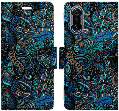 Realgo Flip Cover for Poco F3 GT(Blue, Pack of: 1)
