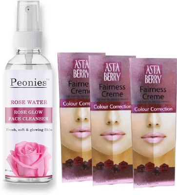 Peonies Rose Water 100ml & Astaberry Fairness Cream 50g(2 Items in the set)