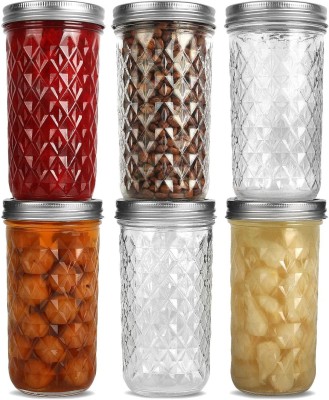 Ginoya Brothers Glass Fridge Container  - 320 ml(Pack of 6, Multicolor)