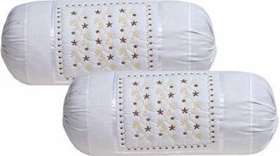 Samsat Polycotton Bolsters Cover(Pack of 2, 75 cm*40 cm, White)