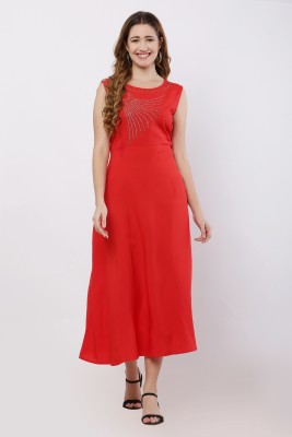 RC CLOTHING Women A-line Red Dress