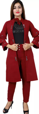 PERFECTPIVOT Women Maxi Maroon Full Length Dress