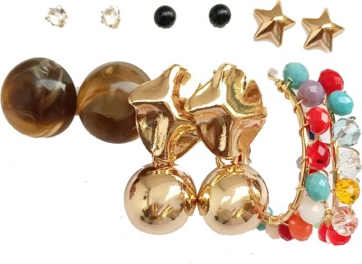 Anna Stella Earrings Set for Women and Girls (Style-5) Zircon Metal Earring Set