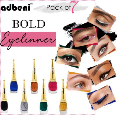 adbeni Quick Dry Water Resistant Long-Lasting Glitter Eyeliner,MultiColor 6 ml(MultiColor)