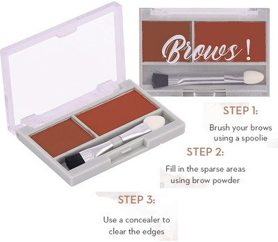 THTC Pro Smudge Proof & Water Proof Brown Eyebrow Definer Pallet With Brush(BROWN)