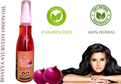 BHAVYA AYURVEDA RED ONION EXTRACT HAIR OIL for hair growth Hair Oil(100 ml)