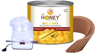 DR.HONEY gold wax strip stick heater 600.30 gram for all skin wax and full body wax Wax(600.3 g)