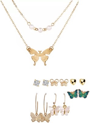 Vembley Alloy Gold-plated Gold Jewellery Set(Pack of 1)
