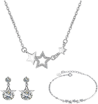 MYKI Stainless Steel Silver Silver Jewellery Set(Pack of 1)