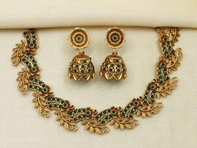 BHARGAV ART Alloy Green Jewellery Set(Pack of 1)
