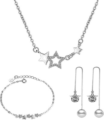 MYKI Stainless Steel Silver Silver Jewellery Set(Pack of 1)