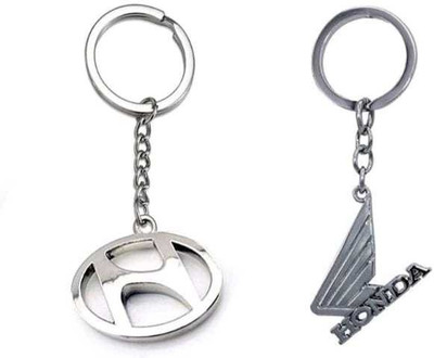 JAINSON MARTIN Combo Of Wings Honda & Hyundai Metal Keychain For Car & Bike Keychain Key Chain
