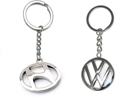 JAINSON MARTIN Combo Of Volkswagen & Hyundai Metal Keychain For Car & Bike Keychain Key Chain
