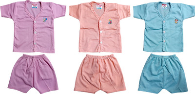 ATXP Baby Boys & Baby Girls Casual T-shirt Shorts(Multicolor_3)
