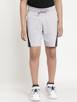 RED TAPE Short For Boys Casual Colorblock Cotton Blend(Grey, Pack of 1)