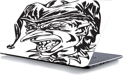 qth SKULL LAP-6973 VINYL Reusable Laptop Skin Compatible for 15.6 inch(Theme: Patterns)