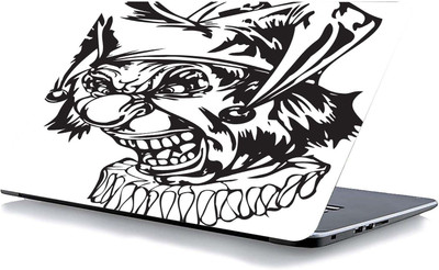 qth SKULL LAP-6967 VINYL Reusable Laptop Skin Compatible for 15.6 inch(Theme: Patterns)