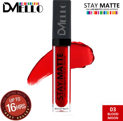 DMELLO LIP LISCIOUS STAY MATTE LIPSTICS(BLOOD MOON, 6 ml)