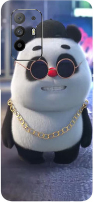 BUGGU Oppo F19 Pro Plus 5G Mobile Skin(Ultra Super Happy Panda Skin With High Matte Finish.)